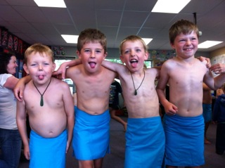 Whangaparaoa Primary Kapahaka group warms up for this years festival